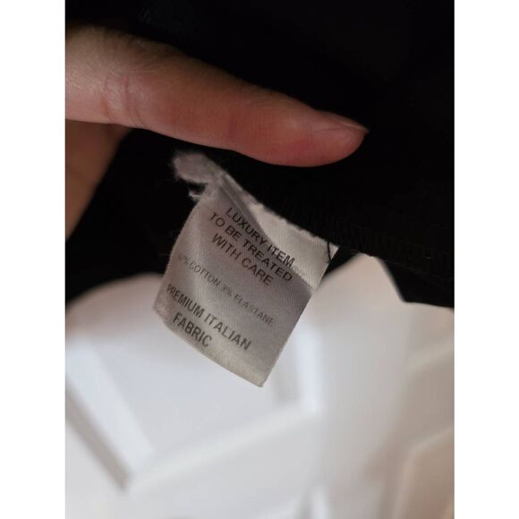 JARBO CERCHI SHORT SLEEVE BLOUSE IN ITALIAN COTTON L/XL BLACK $298 - Picture 7 of 12